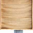 Gurfuy Square Wood Ottoman Serving Tray 24" - Rustic Wooden Table Tray for Farmhouse Decorative Oversized Coffee Table Trays Living Room Kitchen Counter Breakfast Nature