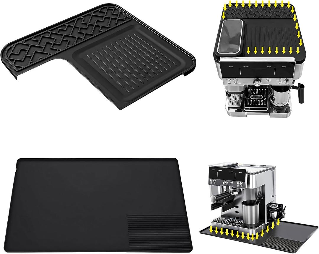 Coffee Mat for Ninja Luxe Espresso Coffee Machine ES601, Top Mat Food-Grade Silicone Coffee Bar Accessories for Ninja Luxe Cafe Accessories, Waterproof Heat-Resistant Accessories for Countertop