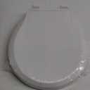 Toilet Seat Round Soft Close16.5'', Toilet Lid Slow Close Quiet No Slam, Easy Installation & ReleaseSafe PP Material Easy Clean, Comfortable Ergonomic Design, 2 Years Support, White Plastic