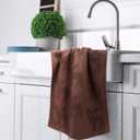 2 Pcs Christmas Hand Towels for Bathroom 3D Reindeer and Bear 29.5 x 13.7 in Jacquard Towel 100% Cotton Weave Bath for Winter Xmas Kitchen Decor