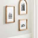 Kate and Laurel Arendahl Three-Piece Picture Frame Set, Antique Gold, Set of 3, Varying Sizes, Vintage Rectangle and Arched Photo Frame Set for Use as Gallery Wall Frames