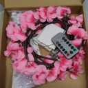 FNHMSL Cherry Enchanted Willow Vine Lights, Cherry Blossom LED Tree Branch Lights for Wall, Remote Timer, 8 Light Model, for Bedroom Wall Doors Windows Wedding (7.55FT 144LED)