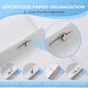 6 Pack Marble Design File Folders with Pockets - Plastic Folder with 2 Pockets & a Business Card Holder, Durable File Folders for Documents, School, Office & Home (Folder with Pockets (with Prong))