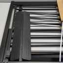 Mumeasy Baby Gate Extra Wide, 29.5-51'' Pressure Mounted Dog Gate with Walk Thru Door, Auto Close Pet Gate for House, Stairs, Doorways,Black