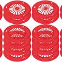 Sedmoon Reusable Plastic Paper Plate Holders 24 Pack 10" Heavy Duty Plastic Paper Plate Holder (Red)