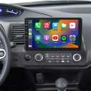 Leadfan Linux Car Stereo for Honda Civic 2006 2007 2008 2009 2010 2011 Fast Boot Radio Replacement with Wireless Carplay Android Auto 10.1'' Touchscreen Bluetooth Backup Camera SWC