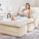 Hobestluk Small Couch Sofa Chaise Lounge Chair Recliner Chair with Footrest, Single
