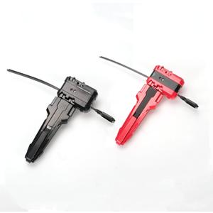 AIBREAY 2 Pack X Winder Launchers, with X Grip for Easy Control,Battling Gyro Accessories (Black+Red)