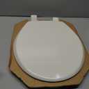 Mayfair Cassel Slow Close Toilet Seat, Easy Clean, Non Slip Premium Wood Seat, Easy Install, Made in USA, Round, Biscuit