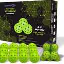P40 Outdoor Pickleballs Non-Friable & Non-Deformable USAPA Durability Indoor Pickle Ball Leisure Sports Beginners Club Neon Green 3/12/36 Pack