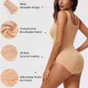 Huvgim Shapewear Bodysuits for Women Tummy Control Brief Seamless Waist Trainer Round Neck Slimming Tank Tops Beige 2XL