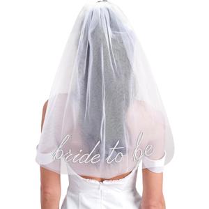 xo, Fetti Bachelorette Bride To Be Embroidered Veil | BachParty Accessory, Bride To Be Headband Decorations