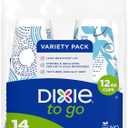Dixie To Go Paper Coffee Cups With Lids, 12 oz, 14 ct, Disposable Insulated Paper Cups for On-The-Go Hot or Cold Beverages | Medium, With Lids, Disposable Cups, For On-The-Go, Hot Beverages
