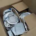 HALO HLBE 4 in LED Canless Recessed Lights 12-Pack, 3000K, 600 Lumens, Wet Location, Dimmable, Ultra-Slim 1/2 in Profile Ceiling Downlights for New Construction and Remodel - HLBE4069301EMWR-12PK