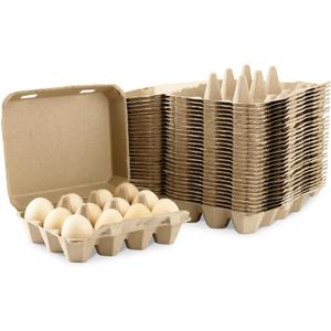 30 Pack Egg Cartons 3x4 Style,12 Egg Carton,Sturdy Paper Pulp Egg Cartons for Chicken Eggs, Reusable Biodegradable Egg Holders for Farm Fresh Eggs, Refrigerator Storage, Farmers Market, Home Use
