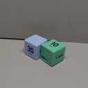 Weewooday 2 Pieces Cube Productivity Timer Flip Gravity Sensor Flip Countdown Countup Workout Timer Management 1 3 5 10 Minutes and 15 20 30 60 Minutes for Work Learning Kitchen Cooking (Green, Blue)