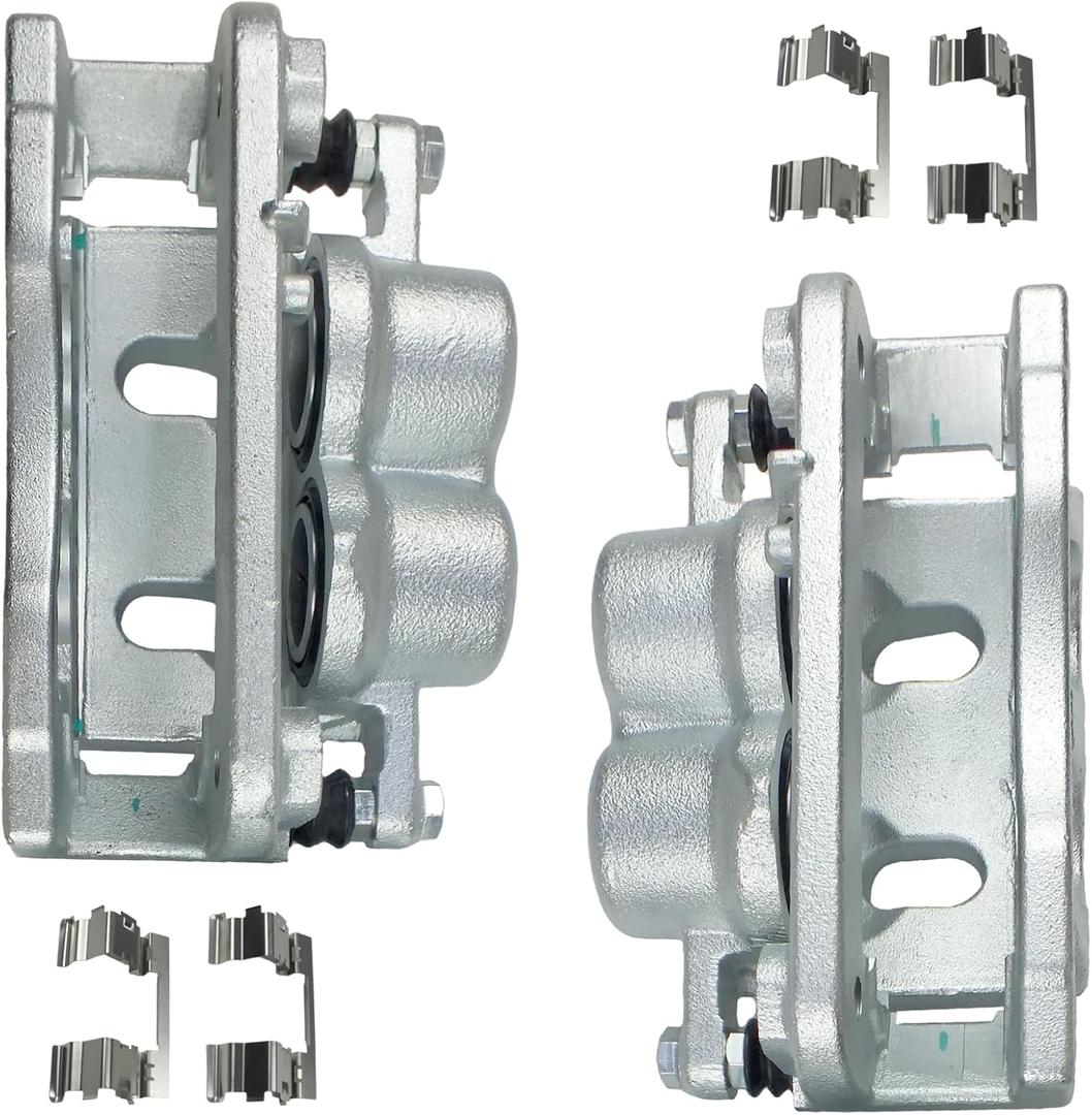 2 Pcs Front Brake Caliper w/Bracket Fit for 2008-2020 Cadillac Escalade, 2008-2020 Chevy GMC Avalanche Silverado 1500 Express Suburban Tahoe Sierra Yukon, Replace for 18B4918A 18B4919A