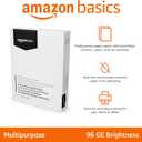 Amazon Basics Multipurpose Copy Printer Paper, 8.5 x 11 Inches, 20 lb, 1 Ream, (500 Sheets), 96 Bright, White