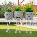 3 Packs Cute Fake Plants, Artificial Potted Plants for Table Desk Home Bedroom Bathroom Office Shelf Office Wall Room Farmhouse Decor Artificial Plants