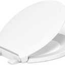 KOHLER 78059-RL-0 Rutledge Nightlight ReadyLatch Slow Close Toilet Seat, Round-Front, Quiet-Close Lid and Seat, Grip-Tight Bumpers, White