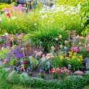 255 Pcs 14 Inch Christmas Garden Stakes Decorative Blue and White Porcelain Ceramic Round Beaded Garden Stakes Decor Fairy Sticks for Indoor Outdoor Yard Lawn Pathway Patio Decoration