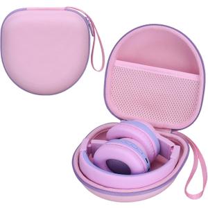 Kids Headphones Case Compatible with iClever BTH12 / HS19 / BTH26 / JoySpark-T5 / Candy Bila BH03 / EarFun/IMYB/MIDOLA MD-B01 / noot Products Foldable Kids Headphones, Pink/Purple Edge (Case Only)