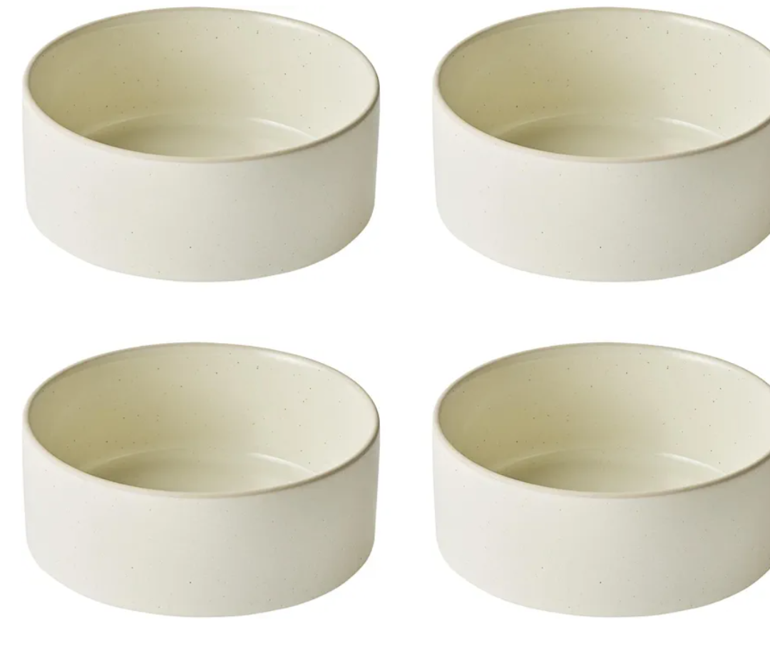 Odense Cereal & Soup Bowls (Set of 4) - Ceramic Bowls for Kitchen- For Cereal, Soup, Salad, Porridge - Modern & Minimal, Wide Round & Stackable - Microwave & Dishwasher Safe (Vanilla Cream)