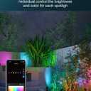 Ligency Spotlight Outdoor Smart Low Voltage Landscape Lights, 6 Pack Outdoor Spot Lights IP65 Waterproof RGBW Color Changing Spotlights for Yard Garden, 54Ft