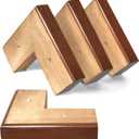 AORYVIC Wooden Bed Riser 1 inch Sofa Risers for Furniture L Shaped Couch Sofa Feet Dresser Leg Set of 4 (Brown, 1 inch)