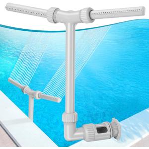 Pool Fountain for Above and In-Ground Pools, Adjustable Dual Spray Waterfall Sprinkler Cooler for Pool,Above GroundPool,Accessories,Swimming Pool Spa Water Fountain