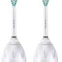 Philips Sonicare Genuine E-Series Replacement Toothbrush Heads, 2 Brush Heads, White, HX7022/66 (2 Count (Pack of 1))