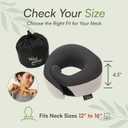 Neck Pillow for Traveling - Bamboo Charcoal Memory Foam with 360 Chin Support for Airplane, Soft & Breathable, Seamless Design, Removable Cover, Travel Accessories Included