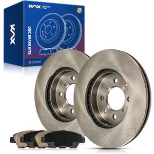 KAX Front Brake Kit, OE Brake Rotors and Ceramic Brake Pads | Fits Honda Fit 2009-2012, Honda Fit 2013 1.5L, Honda Civic 2003-2007 1.3L, Automotive Replacement Brake Kit (Front-3295+D948)