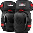 NoCry Professional Gel Knee Pads for Work  Heavy Duty Anti-Slip Cap, Extra Dual-Layer Foam and Cushion, Reinforced Adjustable Non-Slip Straps, Built-in Hangand Pull Loops, Fits Men Women, Black