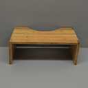 Relaxdays Folding Toilet Stool, Chair Support Toilet Stool Adult Bamboo, H x W x D: 19 x 48.5 x 20 cm, Natural