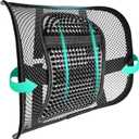 Samyoung Mesh Back Lumbar Support, Back Support Seat Cushion with Breathable Mesh for Office Chairs Car 12 x 16 inch (Black)