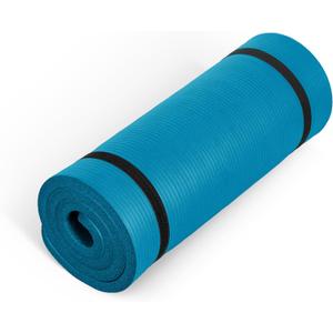 CAP Barbell High Density Exercise Mat with strap, 74''x24''x1'' - Teal