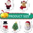 5 PCS Cute Santa Elk Snowman Xmas Tree Car Air Vent Clips, Creative Christmas Car Dashboard Decoration