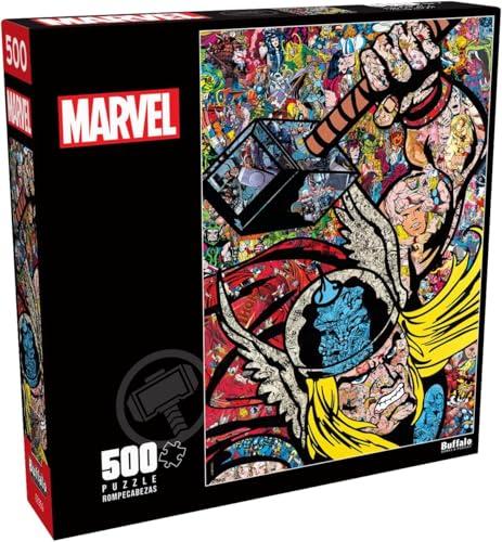 3 PCs Buffalo Games - Marvel - Thor Collage - 500 Piece Jigsaw Puzzle for Adults -Challenging Puzzle Perfect for Game Nights - Finished Size is 21.25 x 15.00