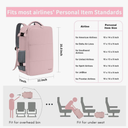 Taygeer Travel Backpack for Women, Carry On Backpack with USB Charging Port & Shoe Pouch, TSA 15.6inch Laptop Mochila Flight Approved, Nurse Bag Casual Daypack for Weekender Business Hiking, Pink