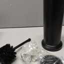Black Toilet Brush and Holder Set, Stainless Steel Toilet Brush for Bathroom,Heavy Duty Black Toilet Bowl Brush and Holder,Deep Cleaning Modern Toilet Cleaner Brush -Space Saving, Covered Brush