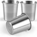 Ninsula Stainless Steel Cups 4 Pack, 8 Ounce Unbreakable Stackable Metal Cups, Durable Reusable Kids Stainless Steel Cup for Bar, Home, Restaurant