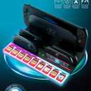 4 x SUPCASE for Nintendo Switch 2 Joy Con Controllers Charger, [9 Game Card Storage] [Ambient Lighting] All-in-one Organization Accessories for Switch 2, Heat Dissipation Slot for Dock with USB Cable