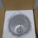 BLOFLO Embossed Glass Vase, 7'' Crystal Glass Vases, Pedestal Big Base Glass Bouquet Vase, Hydroponic Glass Transparent Vase for Home Office Wedding Dining Table Party (Ribbed Pattern)