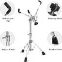 Snare Drum Stand Snare Stand with Drumstick Holder and a Pair of 5A Drum Sticks Fit for 8 to 15 Inch Snare Drum and Practice Pad, Adjustable Height 15.8 to 22.8 Inches for Drum Beginners