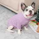 Dog Sweater Turtleneck Pullover Cable Knit for Boys Girls Medium Dogs Frenchie Dachshund Corgi Beagle Winter Stretch Clothes Long Sleeves (M, Purple)