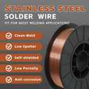 ER70S-6 .023 Inch Solid MIG Welding Wire, 11 LBS 0.6 mm, Mild Steel MIG Wire with Low Splatter and High Levels of Deoxidizers