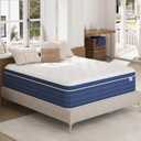 Queen Size Mattress [Upgraded Strengthen] 14 Inch Firm Queen Mattress in a Box, Hybrid Mattresses With Gel Memory Foam & Independent Pocket Springs, Release Stress, Strong Edge Support,365-Night Trial (Blue)