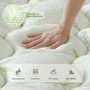HomKdom Queen Mattress Topper, Thick Mattress Topper Queen for Back Pain, Viscose Derived from Bamboo Pillow Top, Cooling Mattress Topper for Hot Sleepers, 1200 GSM Down Alternative Fill