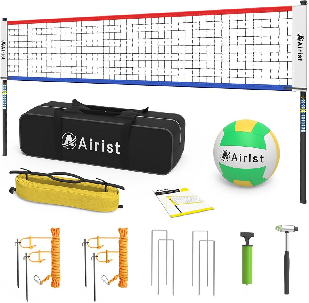 32FT
Portable Volleyball Net Set,Professional Volleyball Nets Set for Backyard and Beach,Outdoor Volleyball Net with Height Adjustable Poles,Volleyball and Carrying Bag
